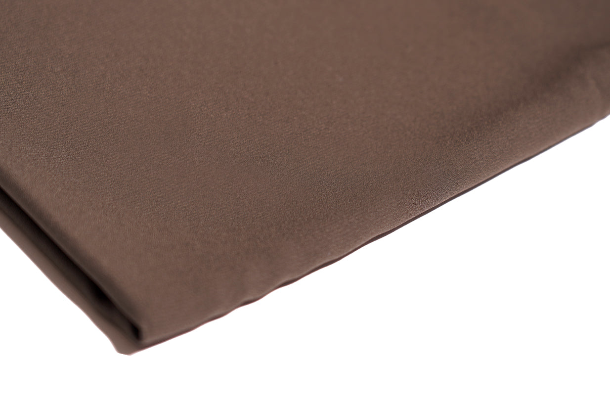 Hijab crêpe de luxe marron foncé